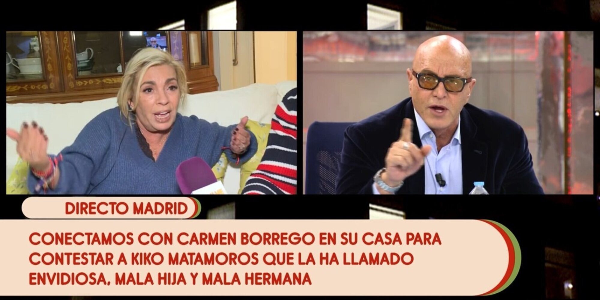 Carmen Borrego vs Kiko Matamoros: "Eres un impresentable, te pasas el día echando mierda"