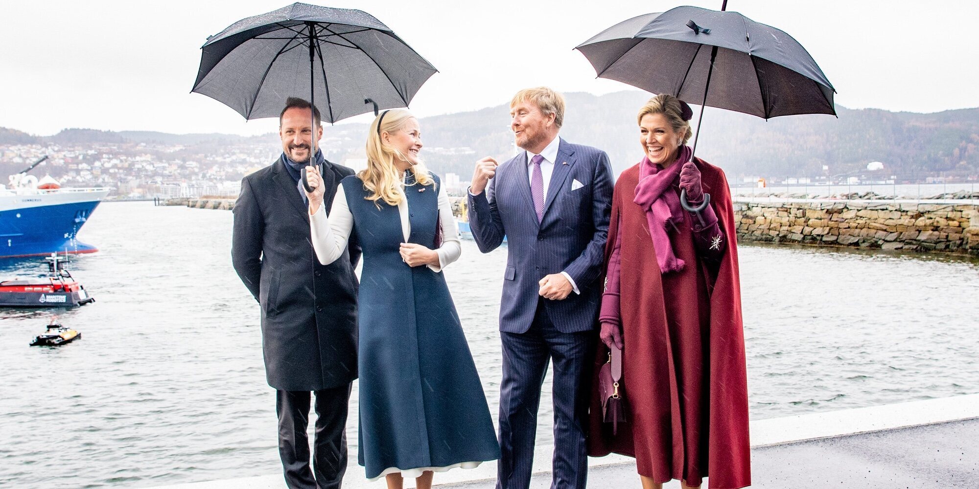 Haakon de Noruega muestra su recuperación al unirse a Mette-Marit de Noruega, Guillermo Alejandro y Máxima de Holanda