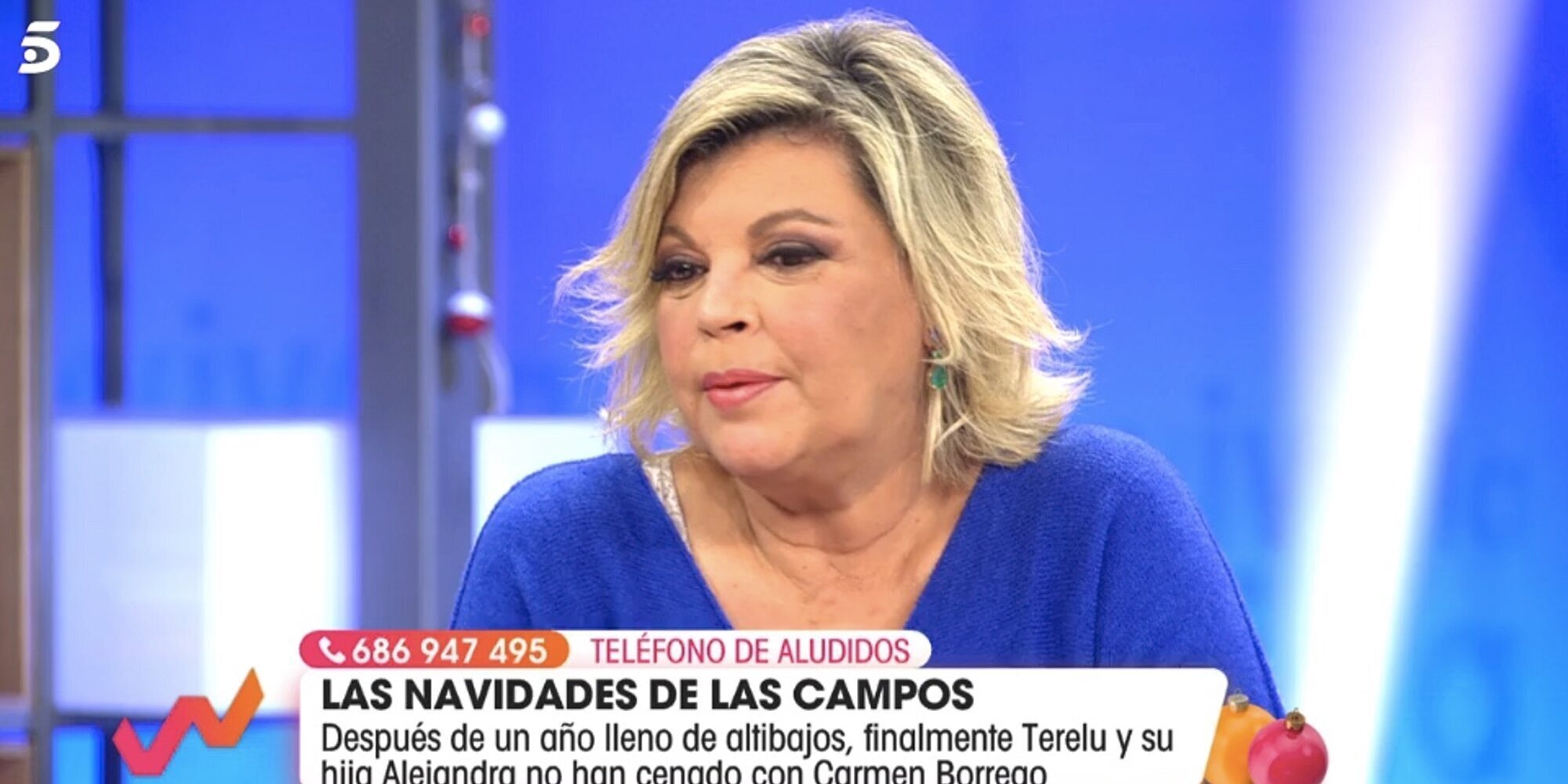 Terelu Campos revela que finalmente Carmen Borrego no ha cenado en su casa en Nochebuena
