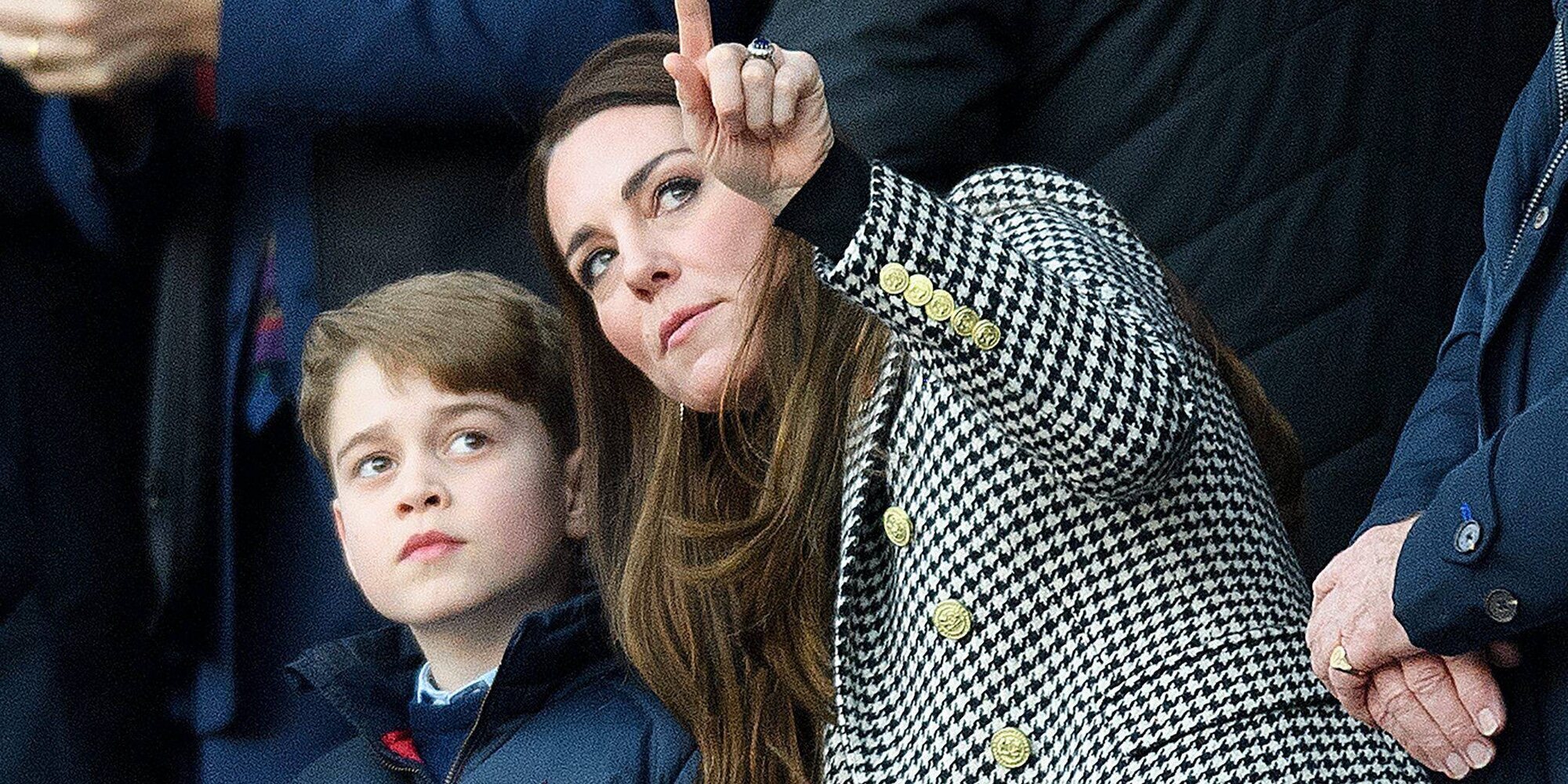 La primera vez del Príncipe Jorge en un partido de rugby y la de Kate Middleton como patrona de la Rugby Football Union