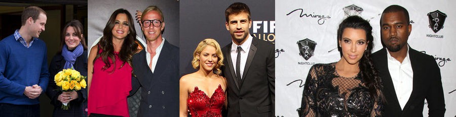 Gerard Piqué y Shakira, el Príncipe Guillermo y Kate Middleton, Kim Kardashian y Kayne West...: Los padres de 2013