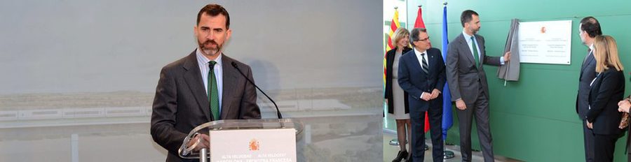 El Príncipe Felipe inaugura el AVE Barcelona-Frontera Francesa sin la Princesa Letizia