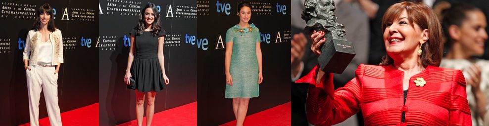Maribel Verdú, Aída Folch, Concha Velasco y Macarena García, estrellas de la fiesta de nominados de los Goya 2013