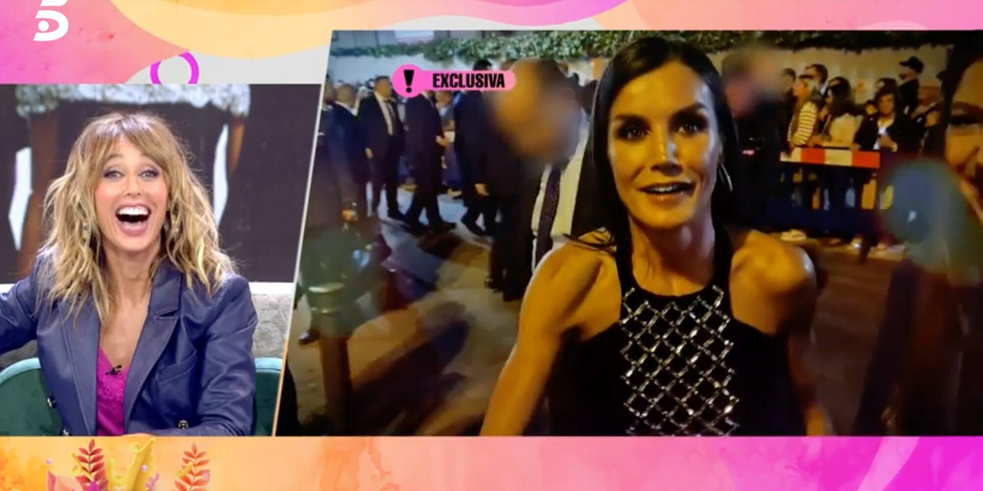 La divertida reacción de Emma García al mensaje de la Reina Letizia a 'Fiesta': "Me viene genial"