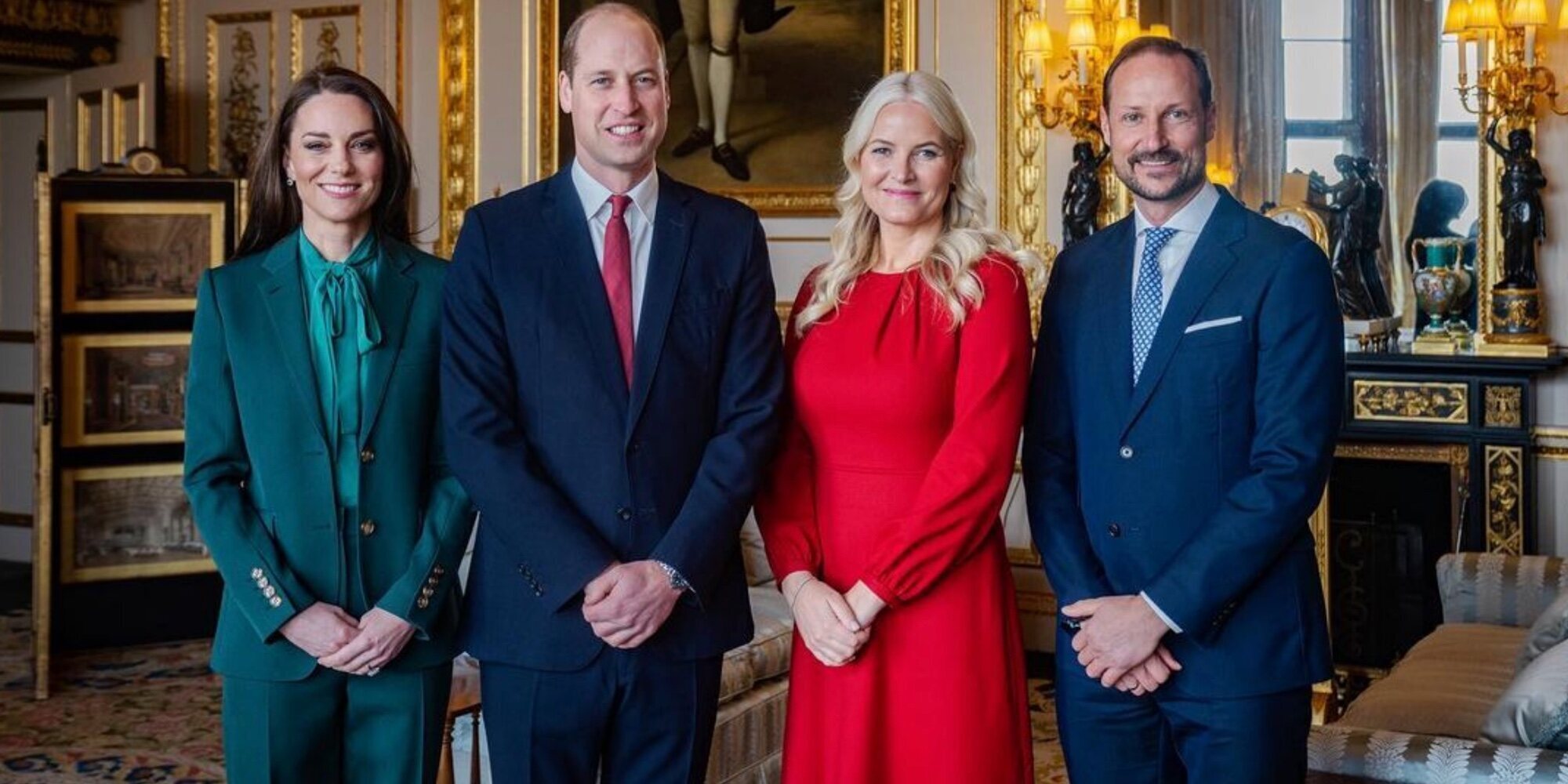 El reencuentro de Haakon y Mette-Marit con el Príncipe Guillermo y Kate Middleton que marca el ascenso de los Gales