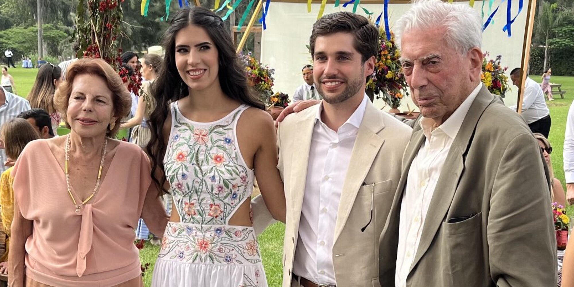 Mario Vargas Llosa y Patricia Llosa, juntos de nuevo en la boda de su nieta Josefina en Lima