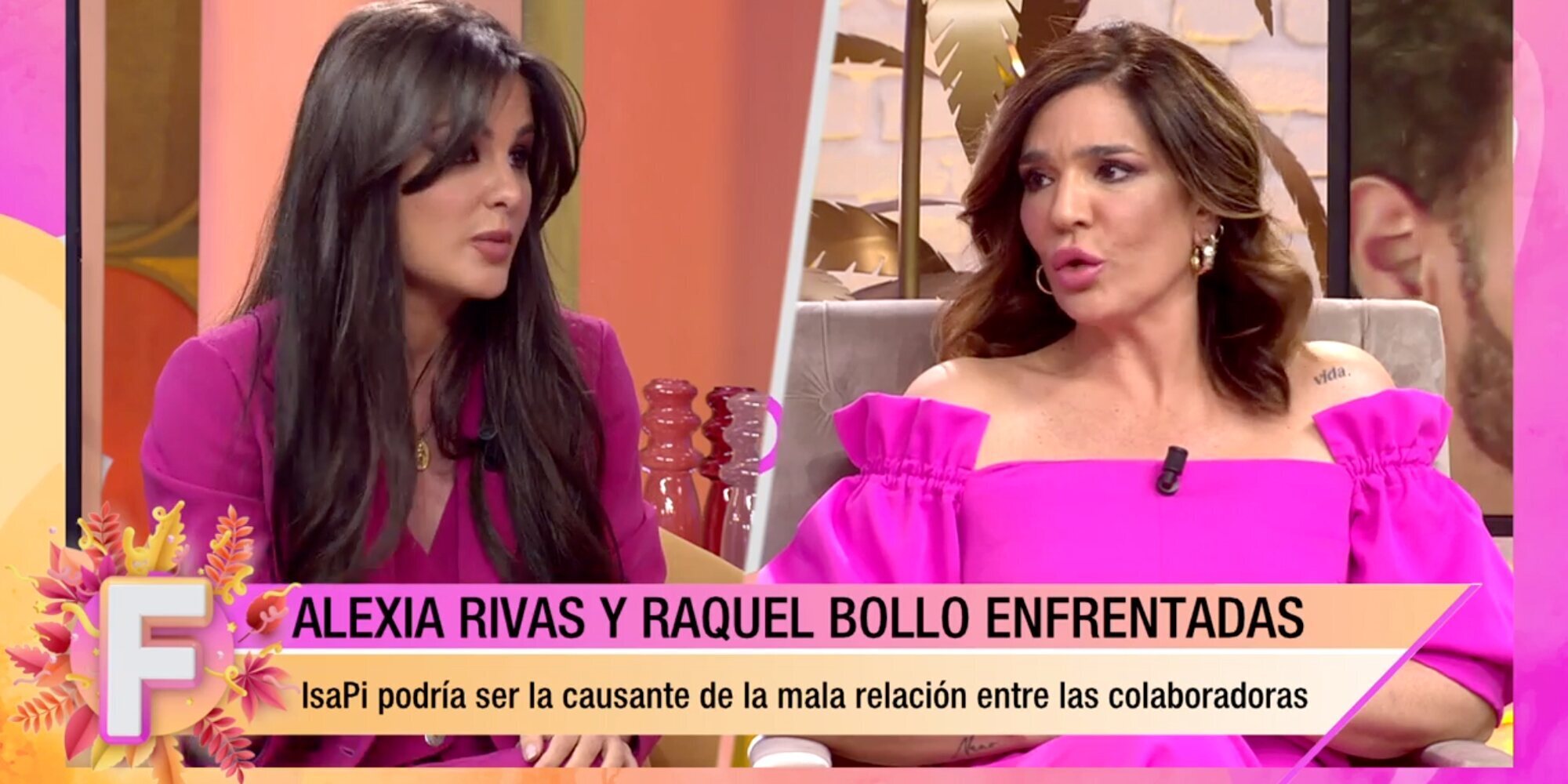Raquel Bollo se estrena como colaboradora de 'Fiesta' con un duro enfrentamiento con Alexia Rivas que frena Emma García