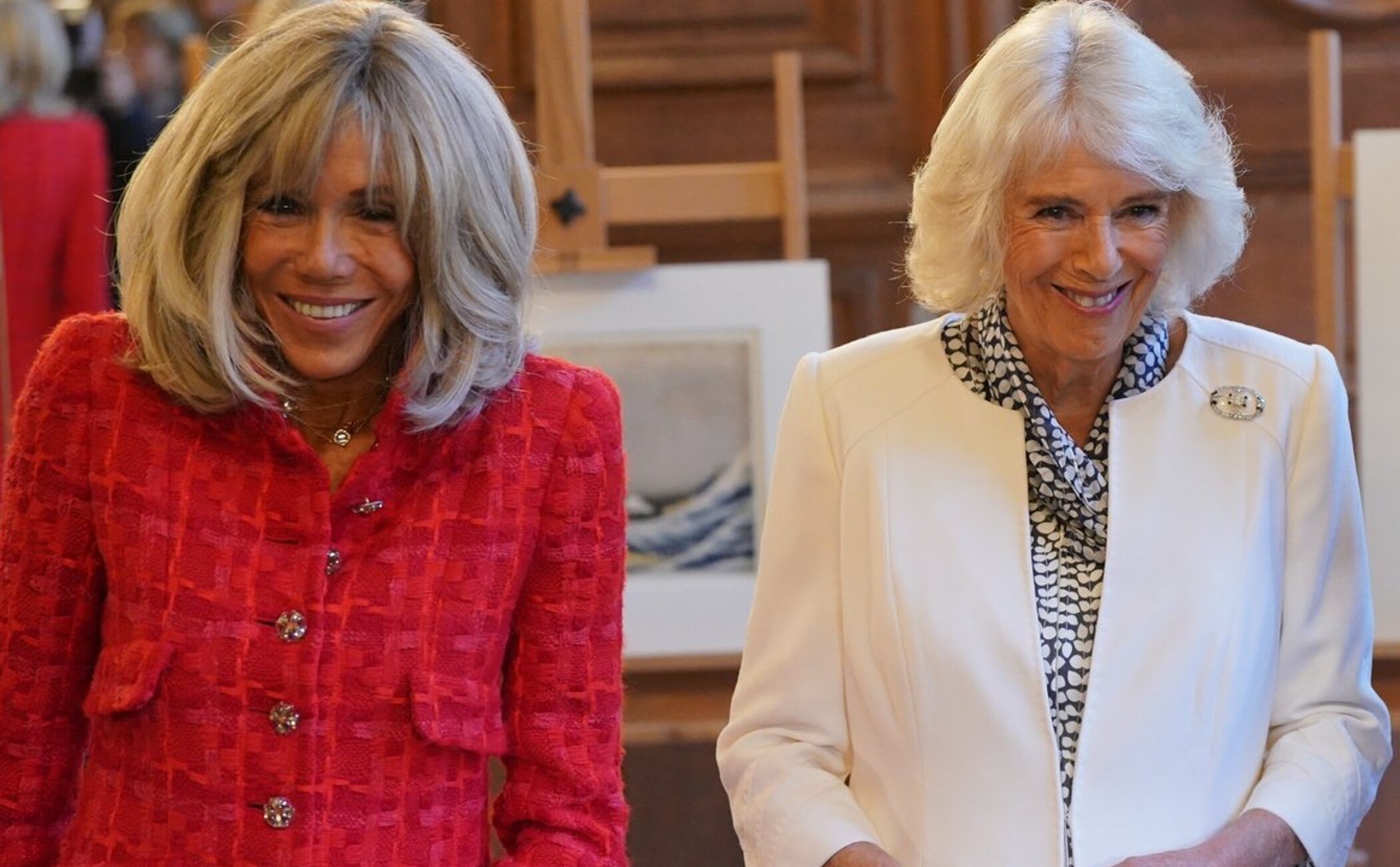 El momentazo de Camilla junto a Brigitte Macron