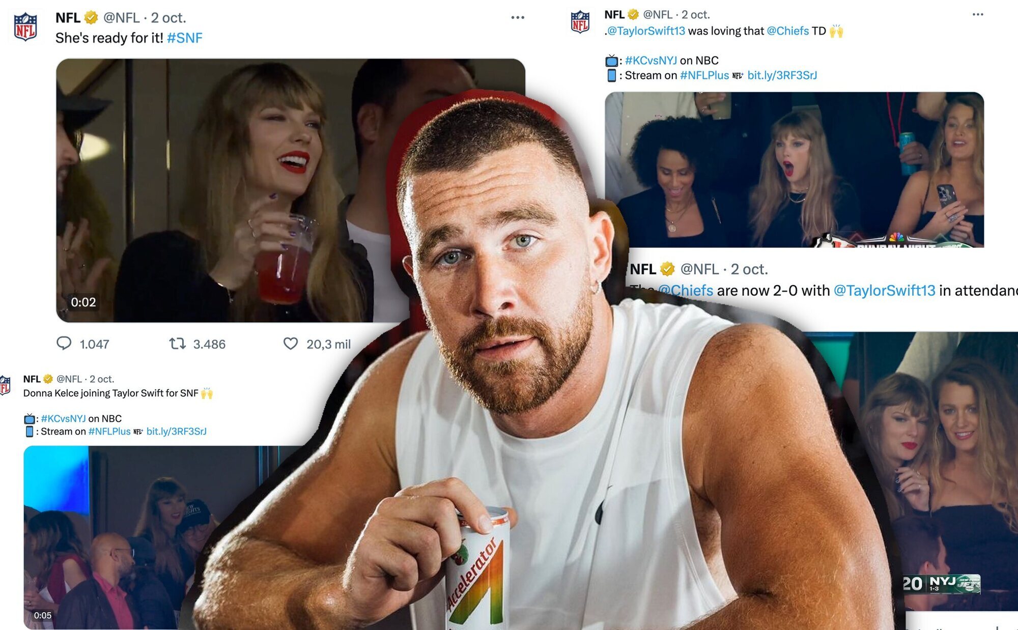 Travis Kelce se queja de la atención que la NFL le está dando a Taylor Swift: "Se está pasando un poco"