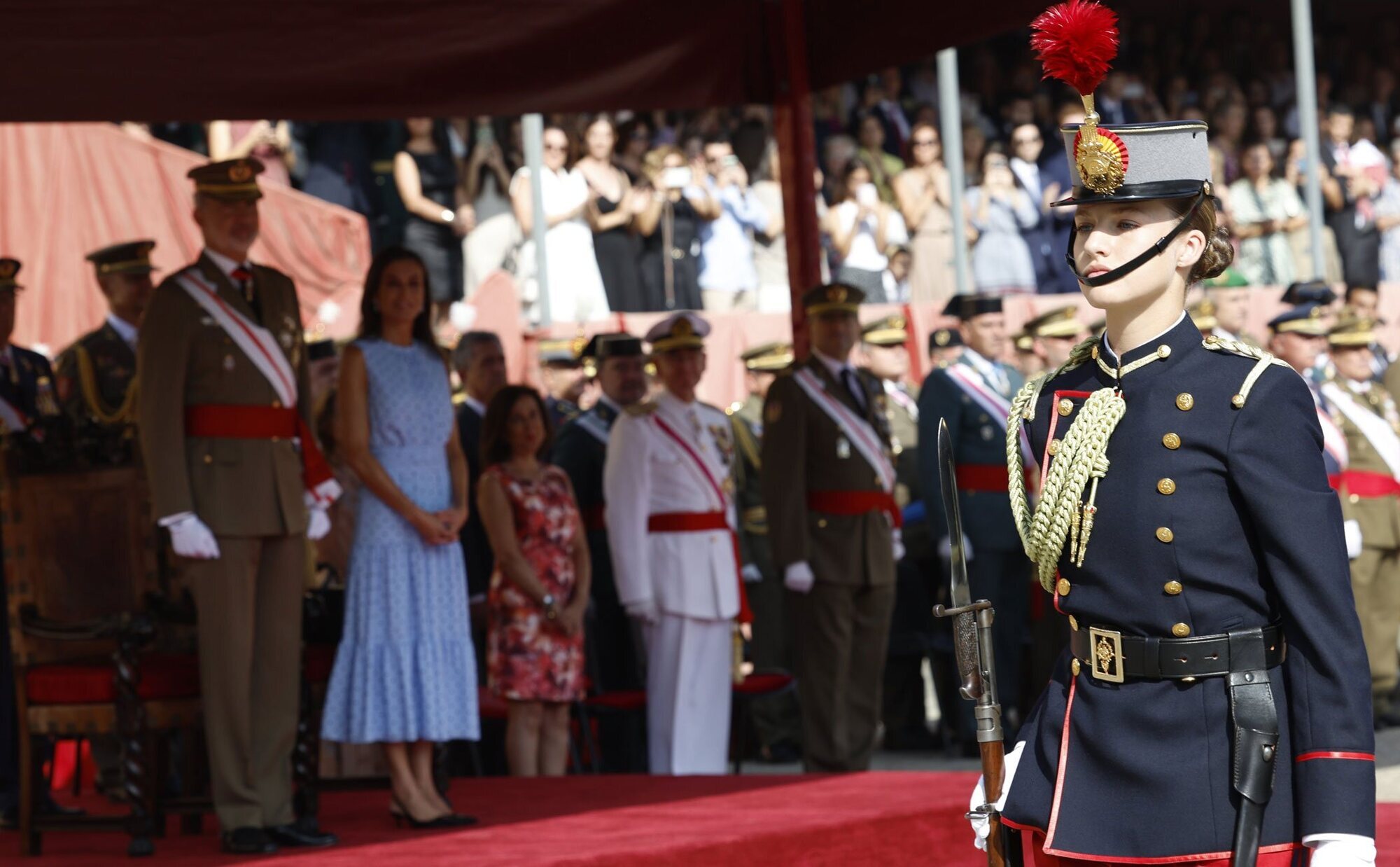 Las palabras del Rey Felipe VI a Leonor y el orgullo de la Reina Letizia en la Jura de Bandera de la Princesa Leonor