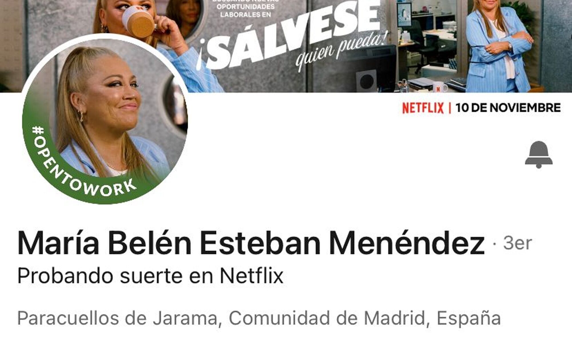 Belén Esteban se abre un perfil de LinkedIn en su búsqueda de empleo para 'Sálvese quien pueda': "Tengo un máster en memes"