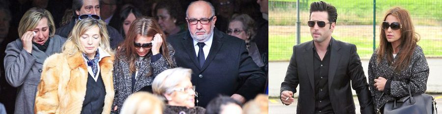 Paula Echevarría y David Bustamante, desolados en el funeral de su abuela Oliva Muñiz
