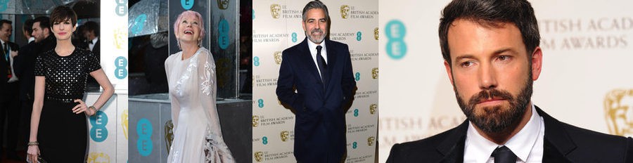 Anne Hathaway, Jennifer Lawrence, George Clooney o Ben Affleck en la entrega de los premios BAFTA 2013
