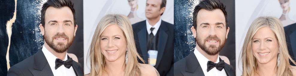 Jennifer Aniston y Justin Theroux y George Clooney y Stacy Keibler: las parejas de los Oscar 2013