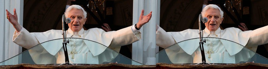 Benedicto XVI llega a Castel Gandolfo en helicóptero tras despedirse entre aplausos del Vaticano