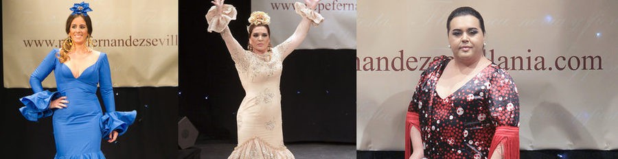 Raquel Bollo, Anabel Pantoja y Falete presentan la nueva colección de vestidos flamencos de Pepe Fernández