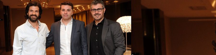 Rodolfo Sancho y Miguel Ángel Oliver acompañan a Carles Marín en la presentación de 'El ángel de la nada'