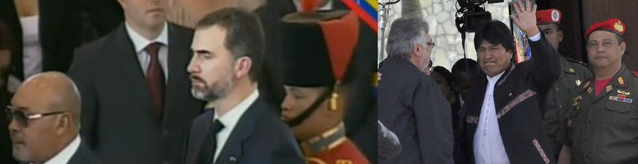 El Príncipe Felipe, Evo Morales, Simón Bolívar o Pastor Maldonado asisten al funeral de Estado de Hugo Chávez