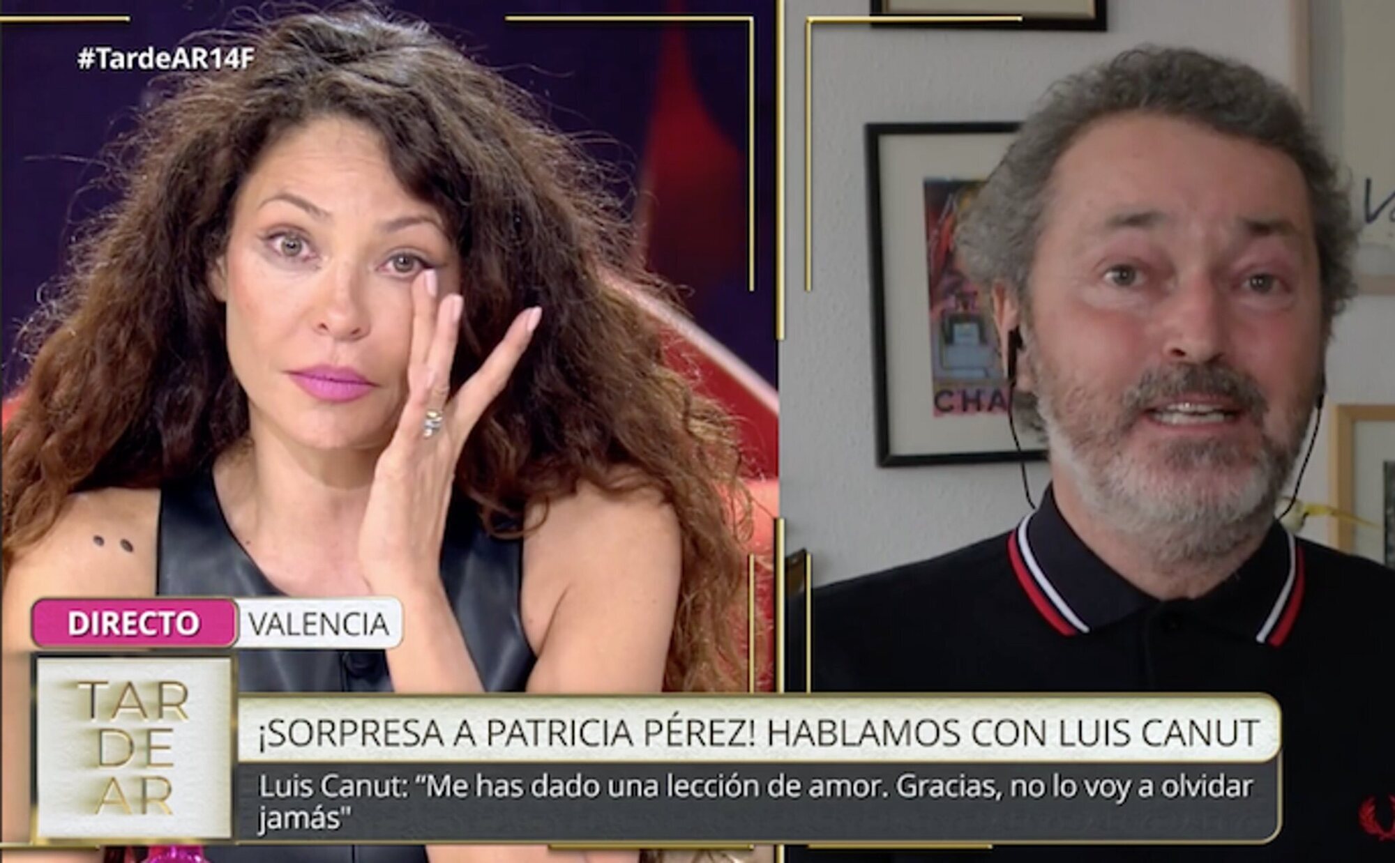 Patricia Pérez se emociona con la reaparición en televisión de Luis Canut: "Me salvaste la vida"