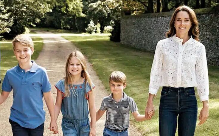 Primera imagen de Kate Middleton con sus hijos desde la intervención: 