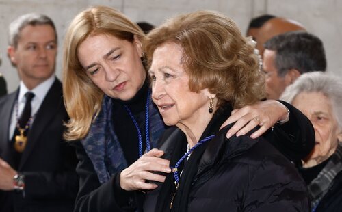 La complicidad de la Infanta Cristina con la Reina Sofía en la Semana Santa madrileña