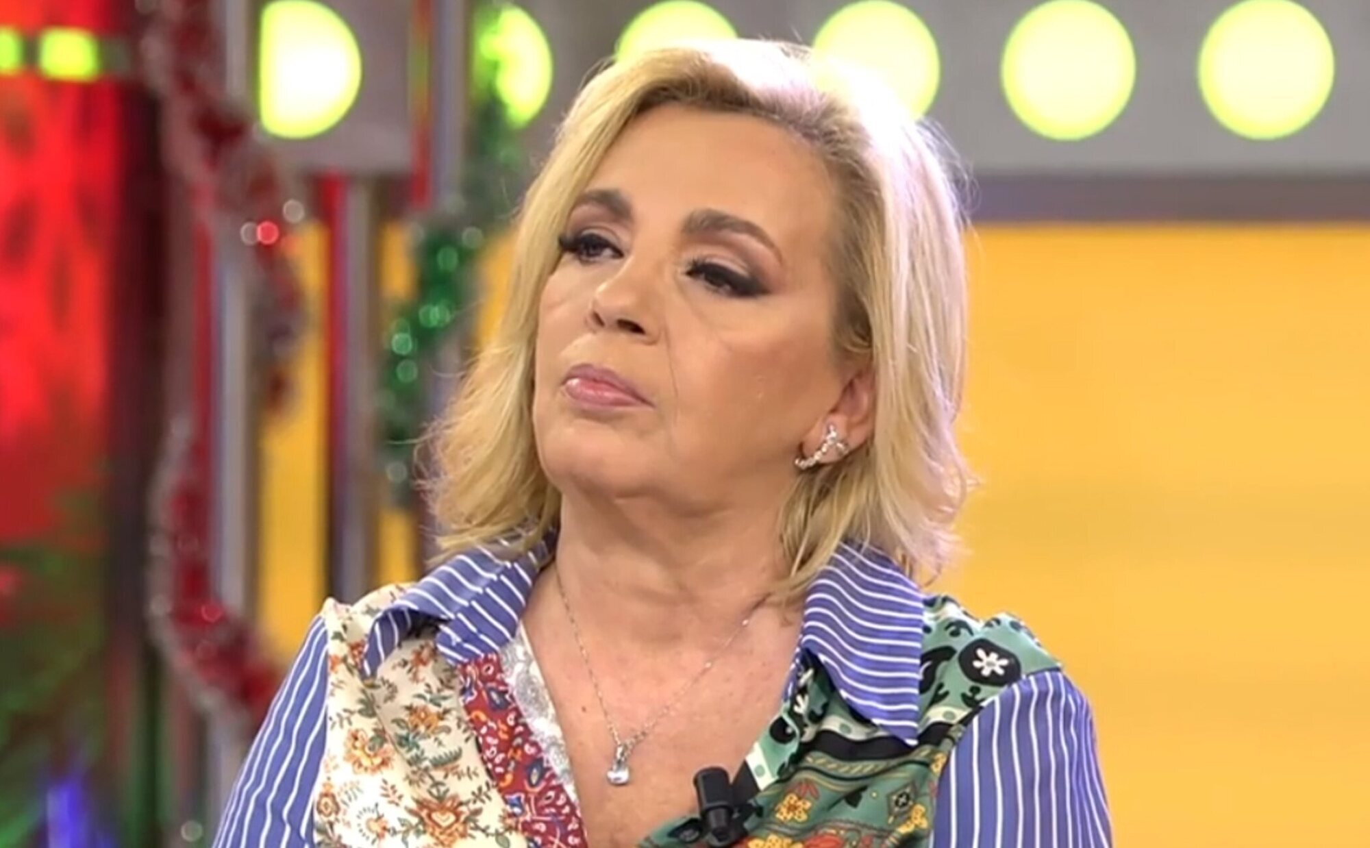 Carmen Borrego entra en 'Fiesta' para desmentir a Pipi Estrada sobre su relación con Paola: "Es mentira"