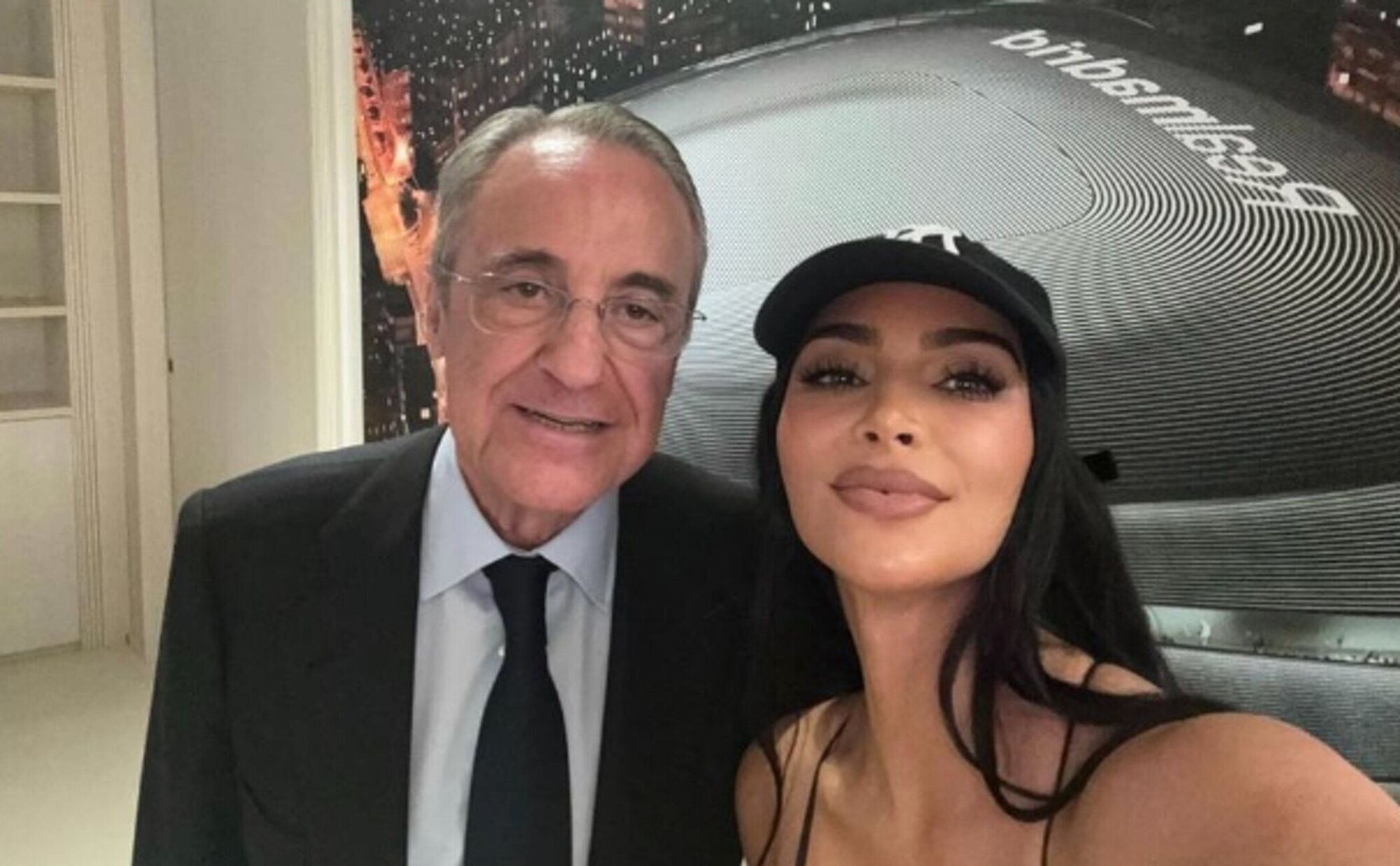 Kim Kardashian visita Madrid: partido del Real Madrid contra el Valladolid, fotos con Floretino Pérez y la Almudena