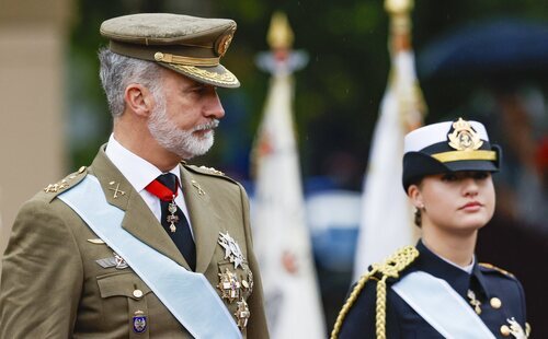 El toque de atención del Rey Felipe VI a la Princesa Leonor en el desfile por el Día de la Hispanidad 2024