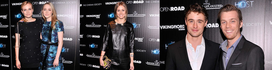 Olivia Palermo arropa a Diane Kruger y Max Irons en el estreno de 'The Host' ('La huésped') en Nueva York