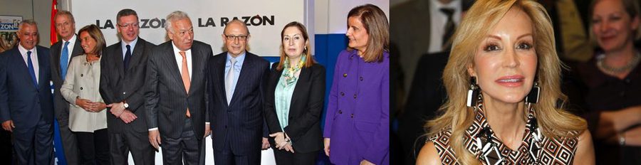 Carmen Lomana, Alberto Ruiz Gallardón y Ana Botella asisten a 'La Razón... de Montoro'