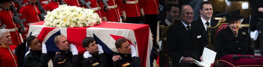 La Reina Isabel, el Duque de Edimburgo y David Cameron, entre los asistentes al funeral de Margaret Thatcher