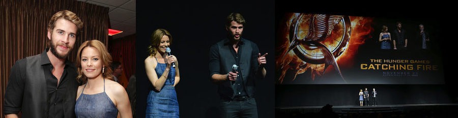 Liam Hemsworth y Elizabeth Banks presentan 'Los Juegos del Hambre: En llamas' en la CinemaCon 2013