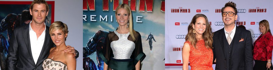 Robert Downey Jr. y Gwyneth Paltrow estrenan 'Iron Man 3' con Elsa Pataky y Chris Hemsworth