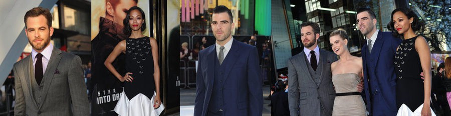 Chris Pine, Zoe Saldaña y Zachary Quinto asisten al estreno en Londres de 'Star Trek: En la oscuridad'
