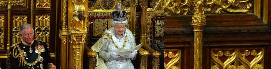 El Príncipe Carlos acompaña a la Reina Isabel II en la lectura del programa legislativo del Gobierno Británico