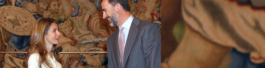 Los Príncipes Felipe y Letizia, cómplices y sonrientes en el día de su noveno aniversario de boda