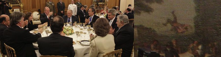 Los Reyes y los Príncipes Felipe y Letizia ofrecen una cena en honor al presidente de Uruguay