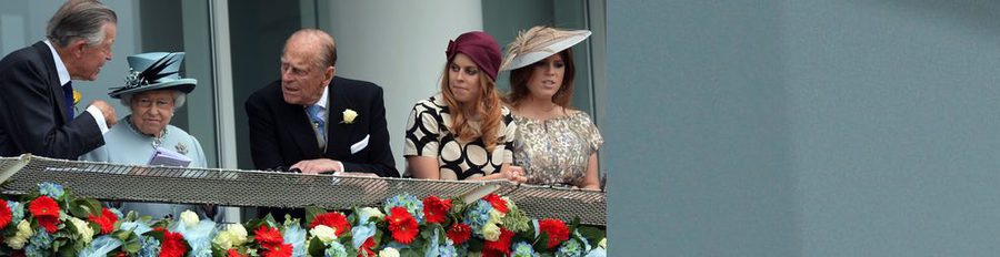 La Reina Isabel, el Duque de Edimburgo y las Princesas de York asisten al Derby de Epsom 2013