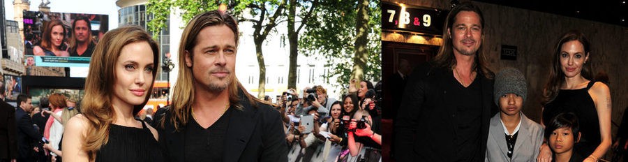 Brad Pitt y Angelina Jolie acaparan todas las miradas en la premiere en Londres de 'Guerra Mundial Z'