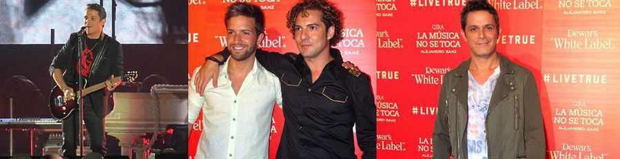 Alejandro Sanz triunfa en su concierto en Sevilla con David Bisbal, Pablo Alborán y Malú