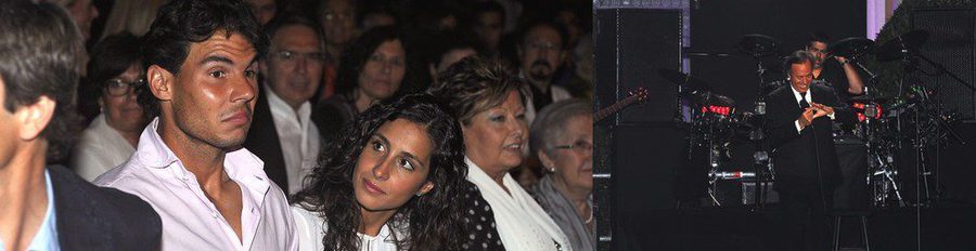 Rafa Nadal y Xisca Perelló disfrutan del concierto de Julio Iglesias en Barcelona