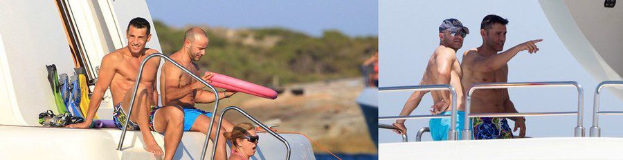 Jesús Vázquez y su marido Roberto Cortés lucen cuerpos en alta mar durante sus vacaciones en Ibiza