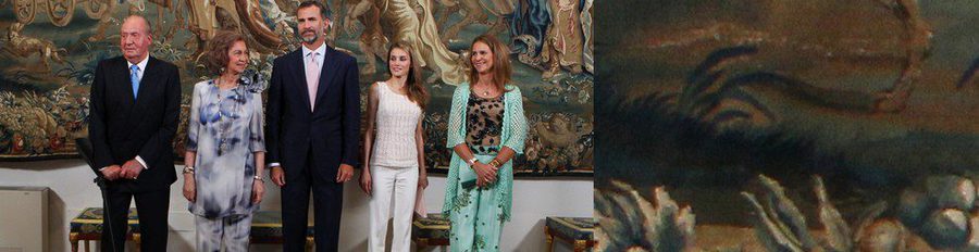 Los Reyes, los Príncipes Felipe y Letizia y la Infanta Elena presiden la cena con las autoridades de Baleares