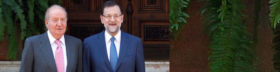 El Rey Juan Carlos despacha con Mariano Rajoy antes de regresar a Madrid con las Infantas Leonor y Sofía