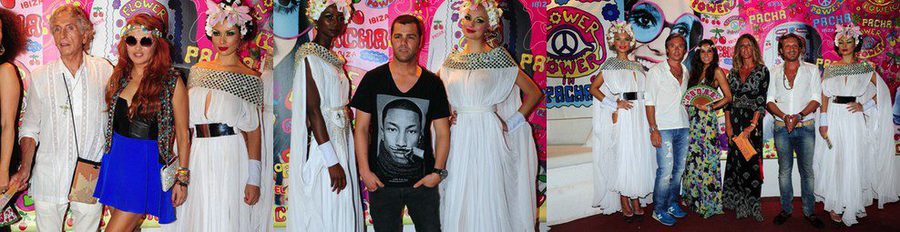 Paulina Rubio, Fonsi Nieto y Juan Peña se divierten en la fiesta Flower Power de Ibiza 2013