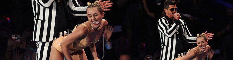 El erótico baile de Miley Cyrus durante su actuación con Robin Thicke en los MTV VMA 2013 deja atónitos a los Smith
