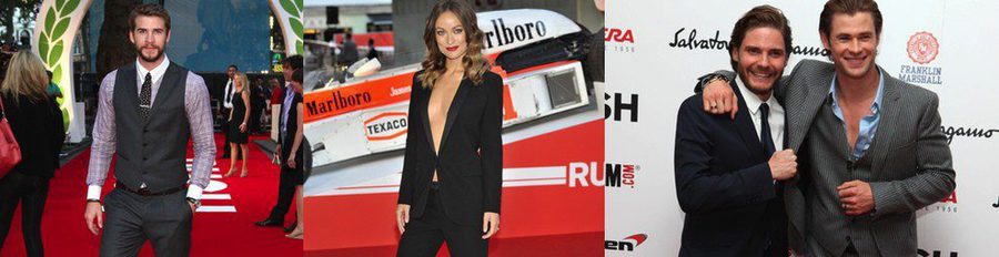 Liam Hemsworth, Olivia Wilde, Daniel Brühl y los Ecclestone acuden al estreno de 'Rush'