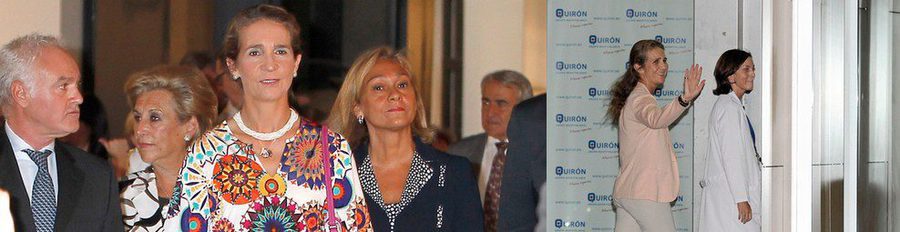 La Infanta Elena visita al Rey Juan Carlos, que continúa evolucionando de forma favorable