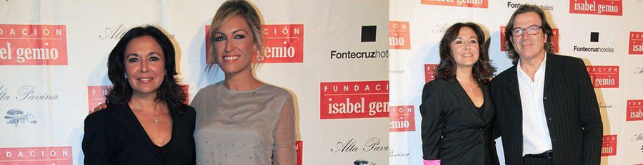 Luján Argüelles, Pepe Navarro y Cristina Urgel apoyan a Isabel Gemio en un cóctel de su fundación
