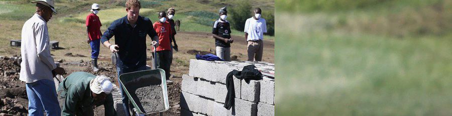 El Príncipe Harry se convierte en obrero para construir una escuela en Lesotho